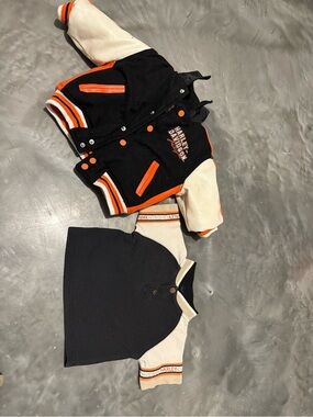 Baby Harley-Davidson  Letterman Jacket with Coordinating Polo 18/24 month